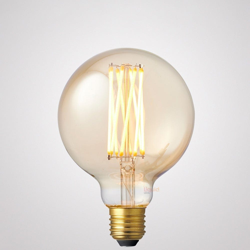 LiquidLEDs Lighting Globe Bulbs 6W G95 Amber Dimmable LED Bulb (E27) in Extra Warm White F627-G95-A-22K