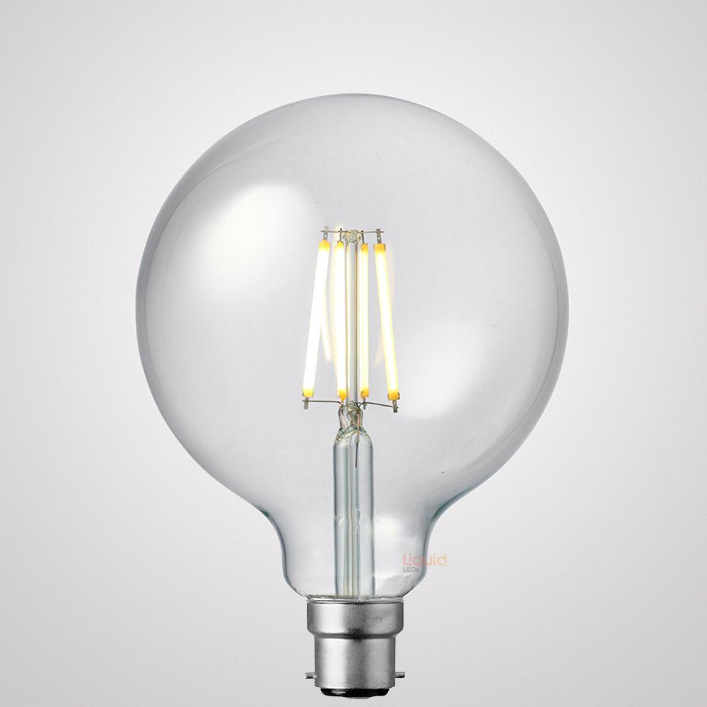 LiquidLEDs Lighting Globe Bulbs Default 8W G125 Dimmable LED Light Globe (B22) in Natural White F822-G125-C-40K