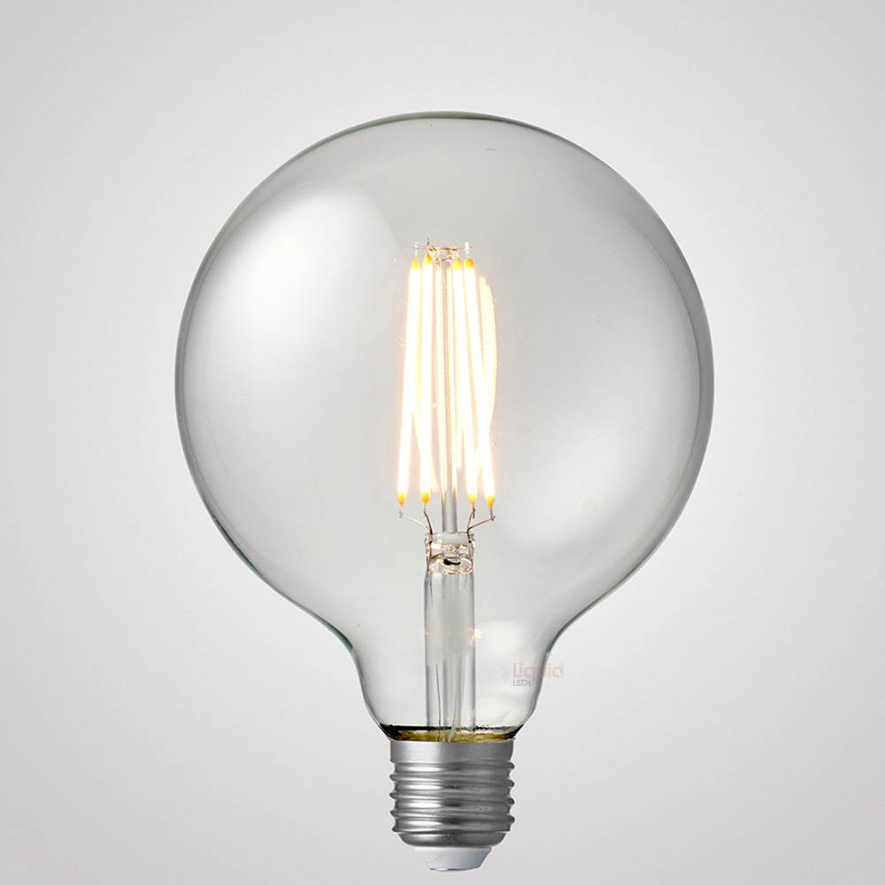 LiquidLEDs Lighting Globe Bulbs 8W G125 Dimmable LED Light Globe (E27) in Warm White F827-G125-C-27K