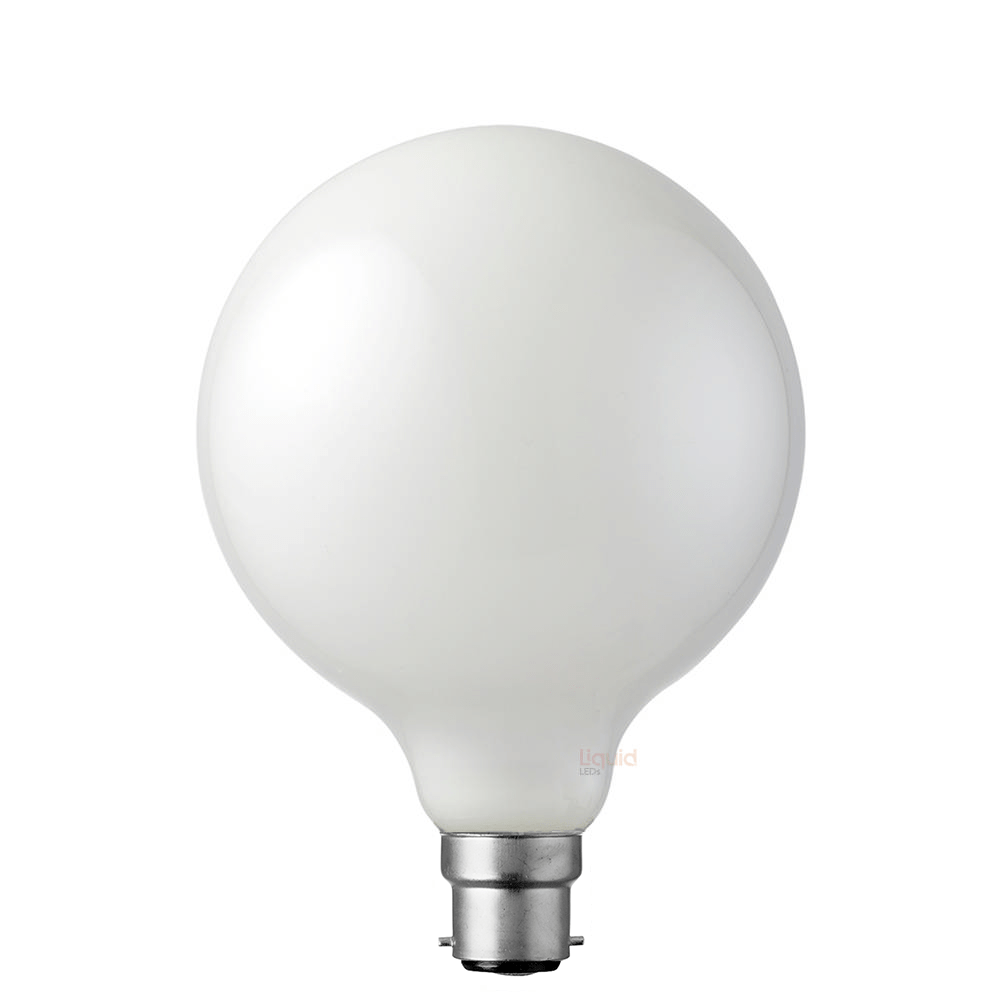 LiquidLEDs Lighting Globe Bulbs 8W G125 Opal Dimmable LED Bulb (B22) in Natural White F822-G125-M-40K