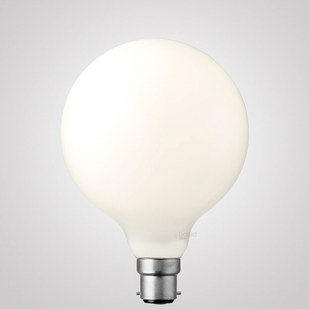 LiquidLEDs Lighting Globe Bulbs 8W G125 Opal Dimmable LED Bulb (B22) in Natural White F822-G125-M-40K