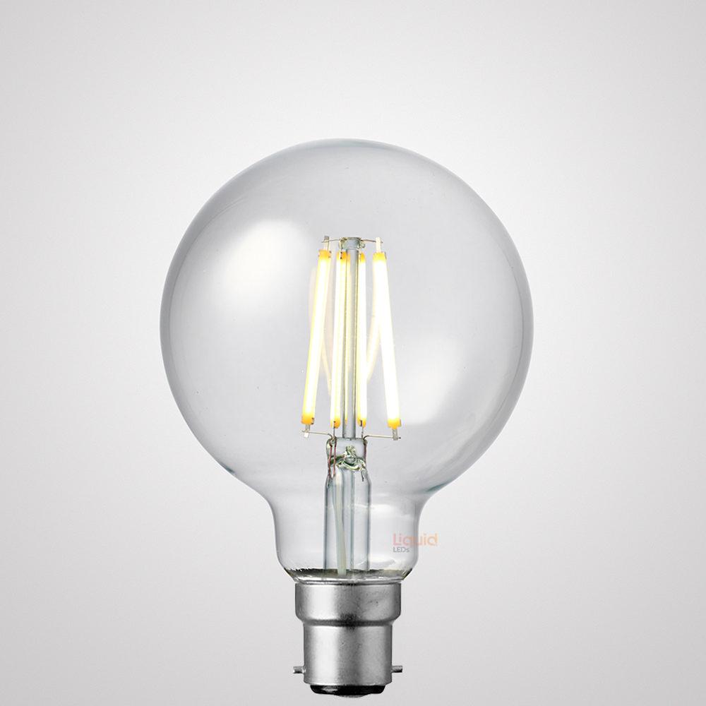 LiquidLEDs Lighting Globe Bulbs 8W G95 Dimmable LED Bulb (B22) in Natural White F822-G95-C-40K