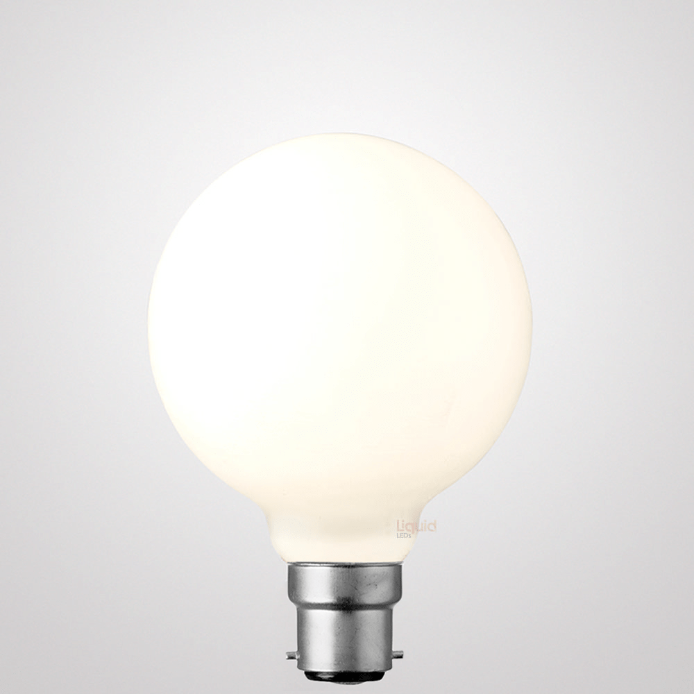 LiquidLEDs Lighting Globe Bulbs 8W G95 Opal Dimmable LED Bulb (B22) in Natural White F822-G95-M-40K
