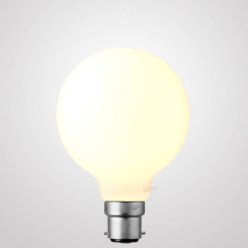 LiquidLEDs Lighting Globe Bulbs 8W G95 Opal Dimmable LED Globe (B22) in Warm White F822-G95-M-27K