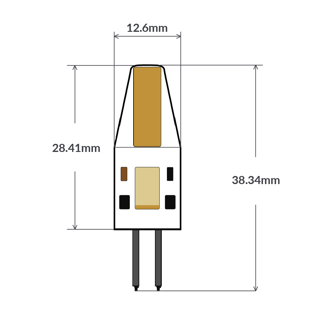 LiquidLEDs Lighting LED Light Bulbs 12V 2W AC/DC G4 Dimmable LED Bi-Pin in Warm White F2D-G4-C