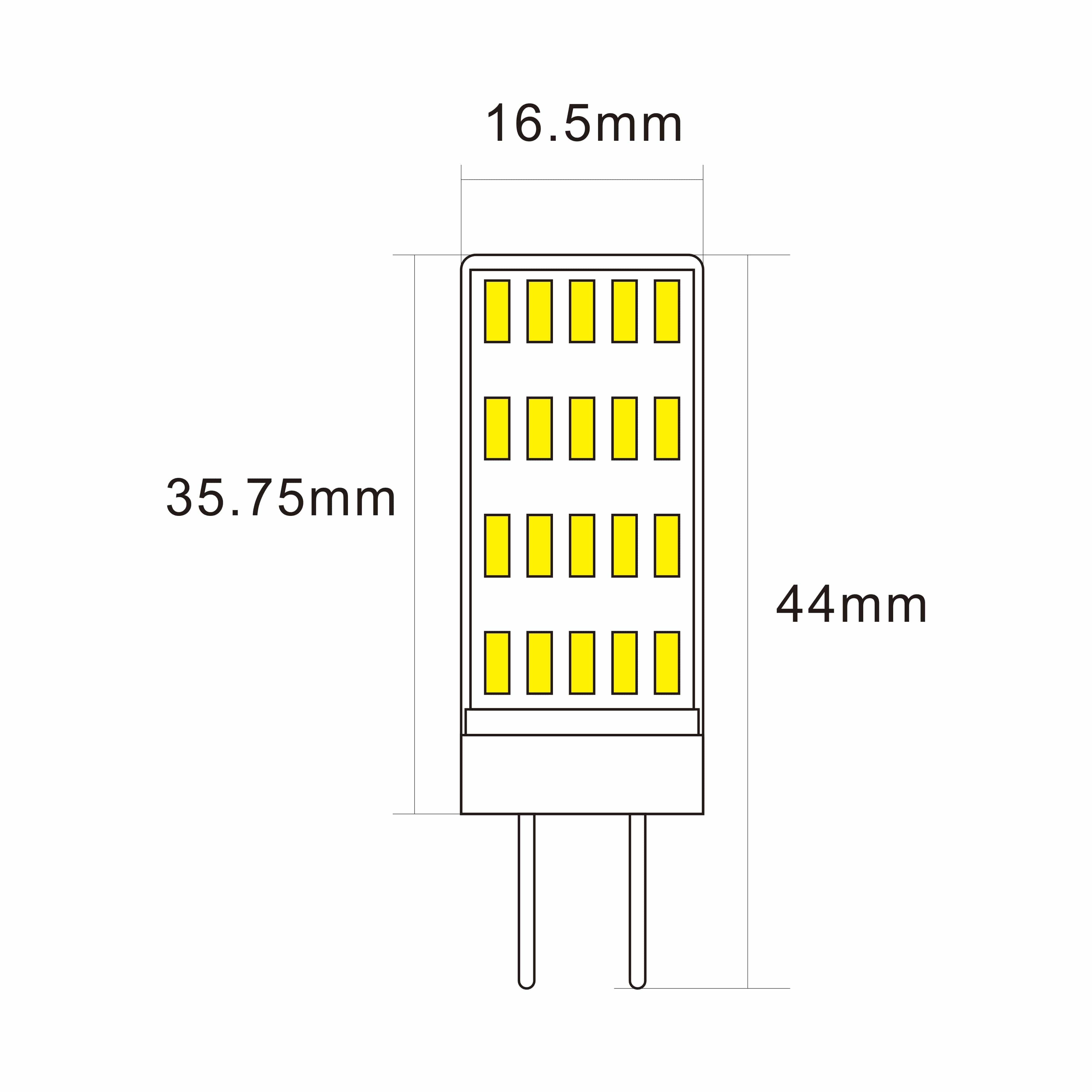 LiquidLEDs Lighting LED Light Bulbs 12V 3W AC/DC G4 Dimmable LED Bi-Pin in Warm White F3D-G4-C