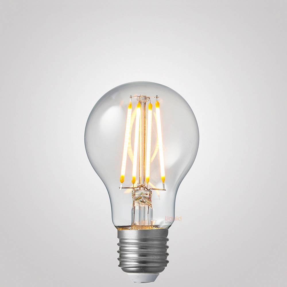 LiquidLEDs Lighting LED Light Bulbs 6W 12-24 Volt GLS Dimmable LED Light Bulb (E27) Clear F627-A60-C-12V