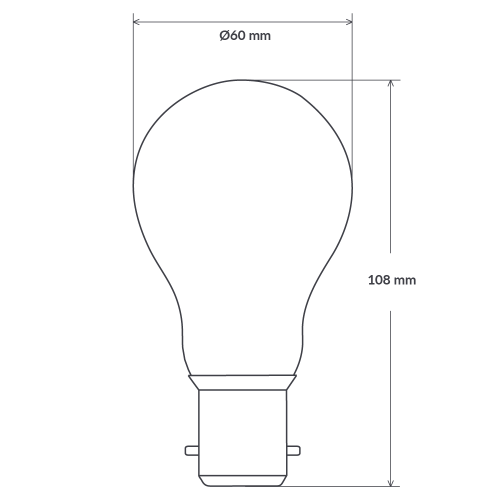 LiquidLEDs Lighting LED Light Bulbs 8W 12-24 Volt DC GLS Dimmable LED Light Bulb (B22) Clear in Warm White F822-A60-C-12V-27K