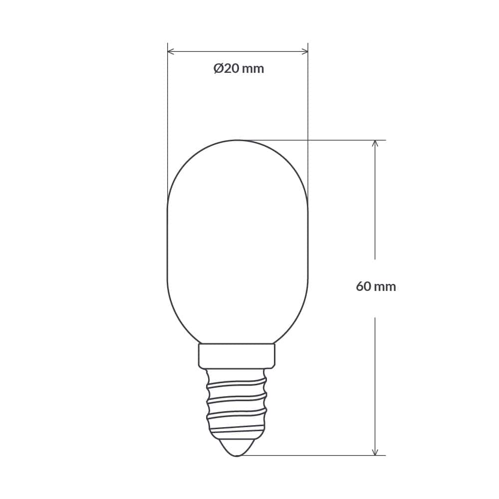 LiquidLEDs Lighting Mini bulbs 1W Pilot Dimmable LED Light Bulb (E14) in Extra Warm White F114-T20-C-22K