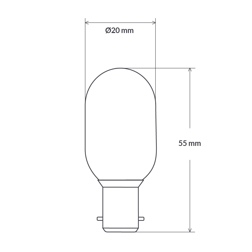 LiquidLEDs Lighting Mini bulbs 2W Pilot Dimmable LED Light Bulb (B15) in Warm White F215-T20-C