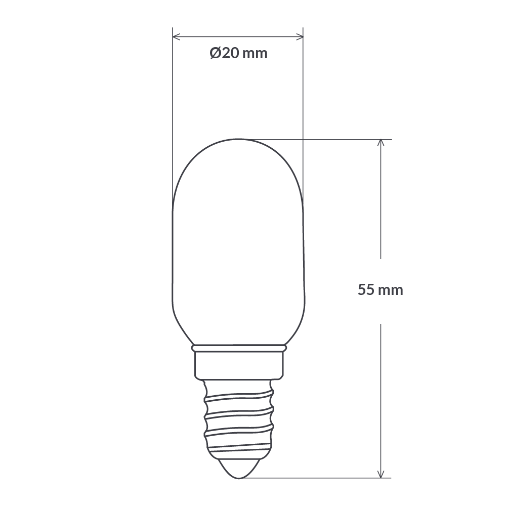 LiquidLEDs Lighting Mini bulbs 2W Pilot Dimmable LED Light Bulb (E14) in Extra Warm White F214-T20-C-22K