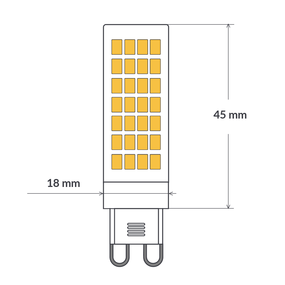 LiquidLEDs Lighting Mini bulbs 5W G9 Dimmable Warm White LED Light Bulb C5G9-G9-C