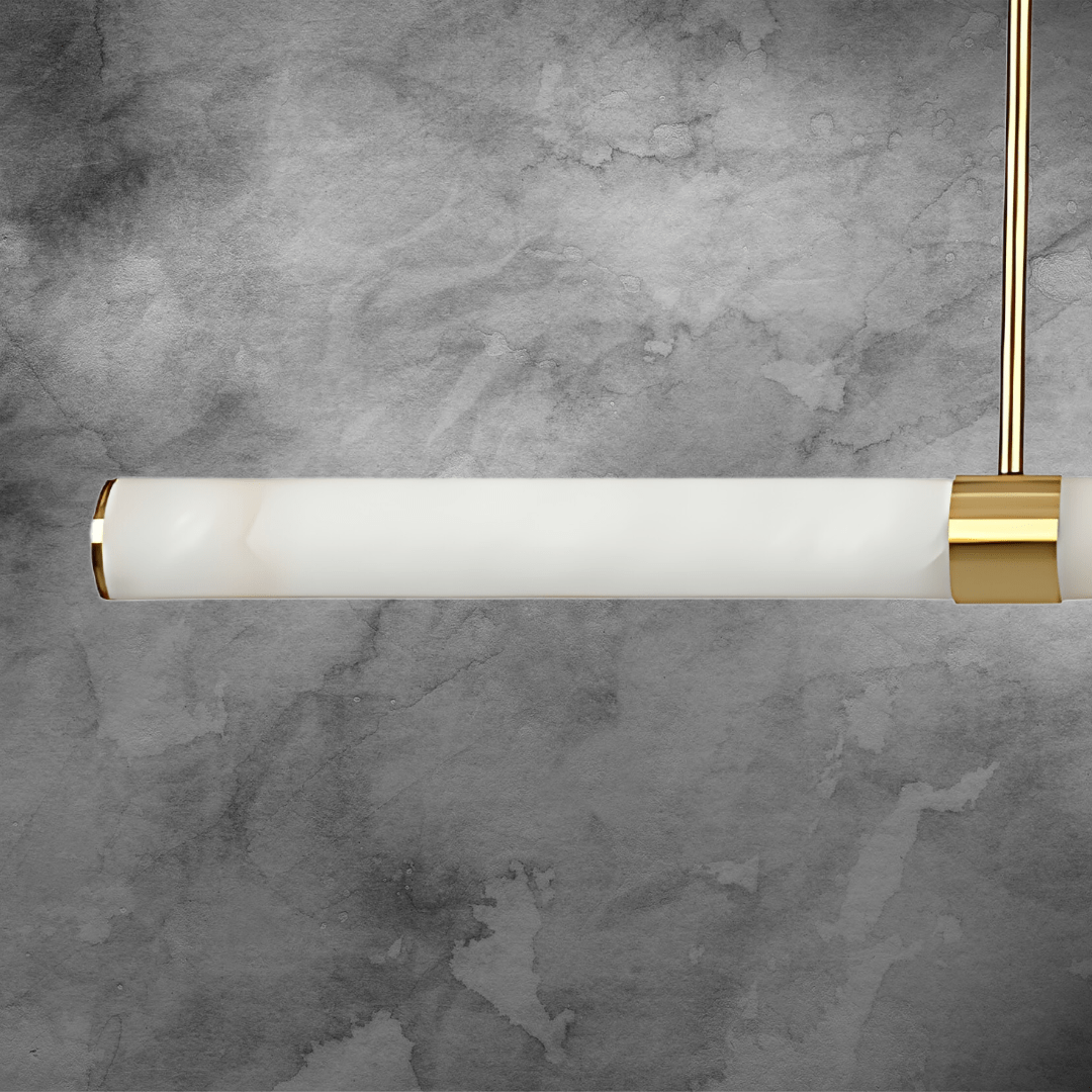 Green Earth Lighting Australia Pendant Light MADISON Brass 1500 Spanish Marble 40W Tri-Colour LED Pendant GE9026/BR