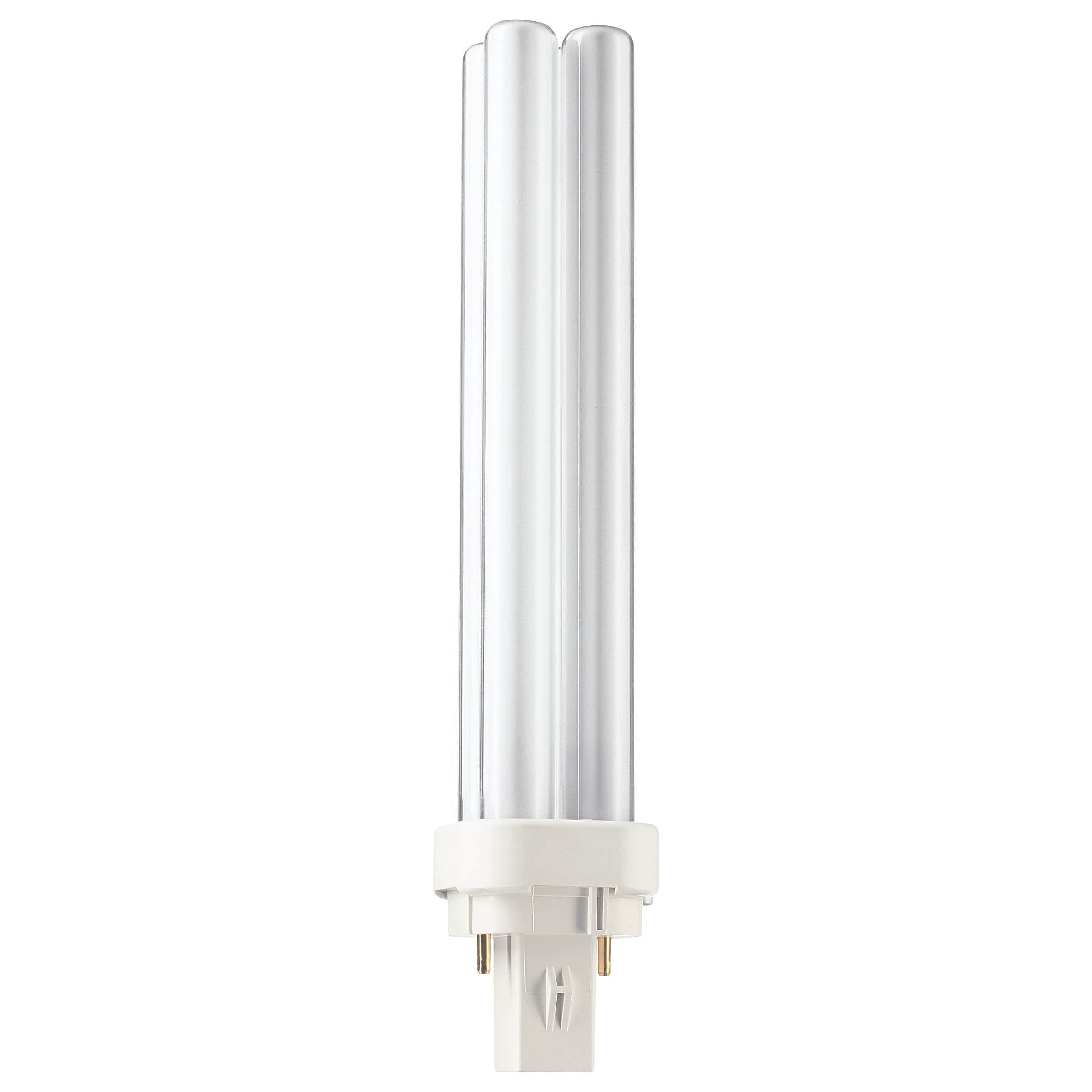 Philips CFL Globes 3000K - Colour 830 PLC 13W G24d-1 Fluorescent Globe 2 Pin PLC138302P