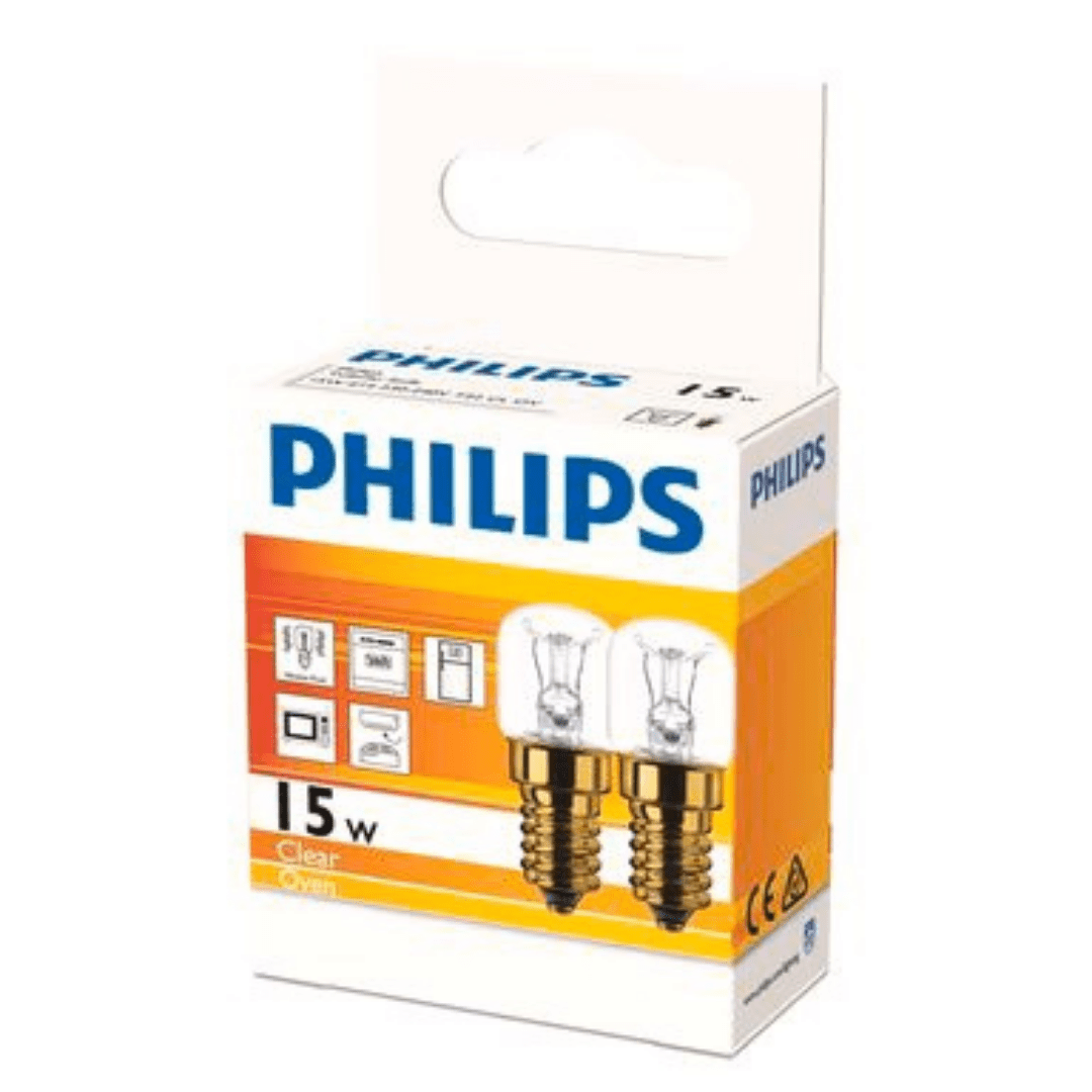 Philips Legacy 15W E14 300° Mini Oven Pilot Incandescent - Twin Pack 15WOVENTWIN