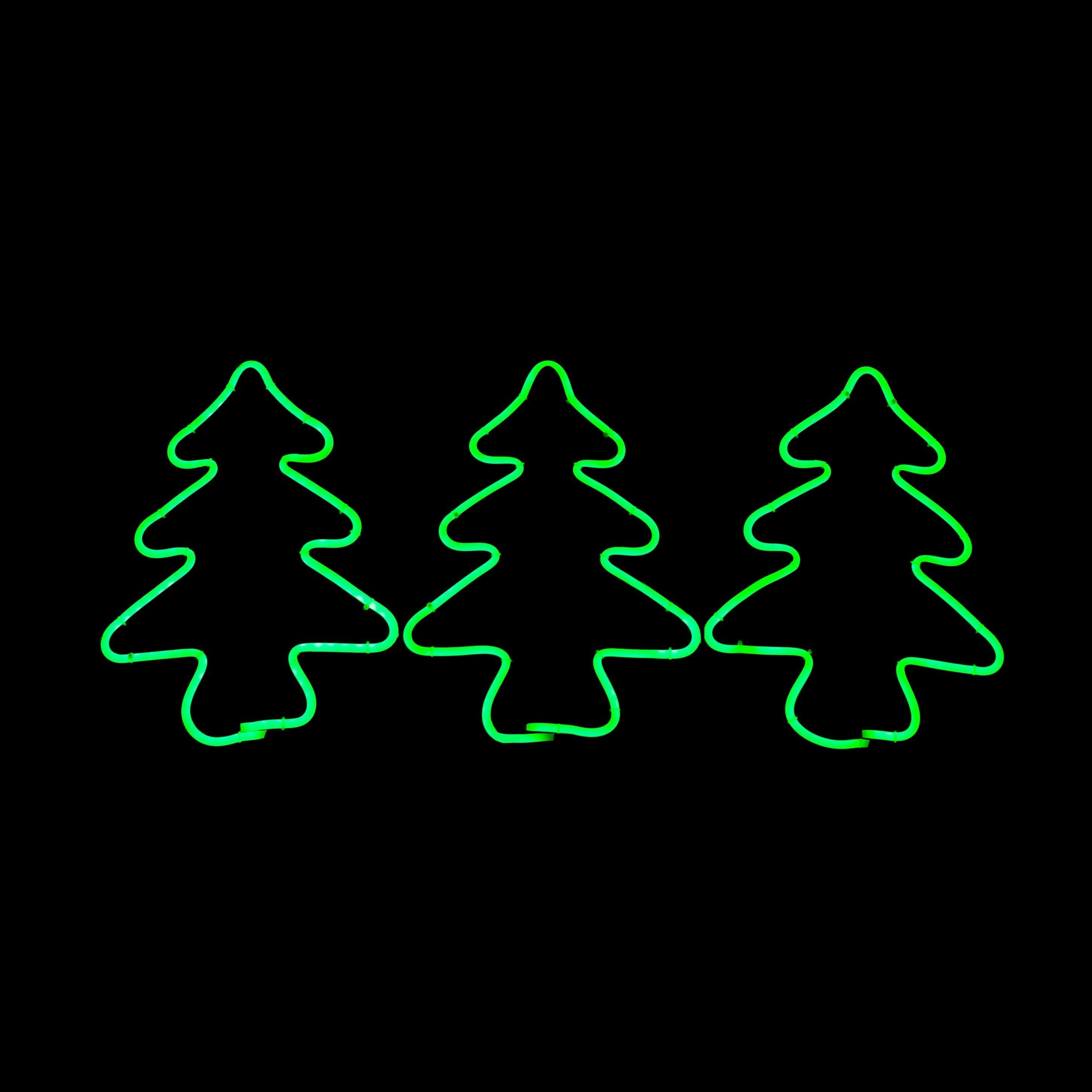 Promo Christmas Ceiling&Wall Decoration Neon Flex Stake Light - Christmas Tree - Set of 3 Pieces LL001034-P