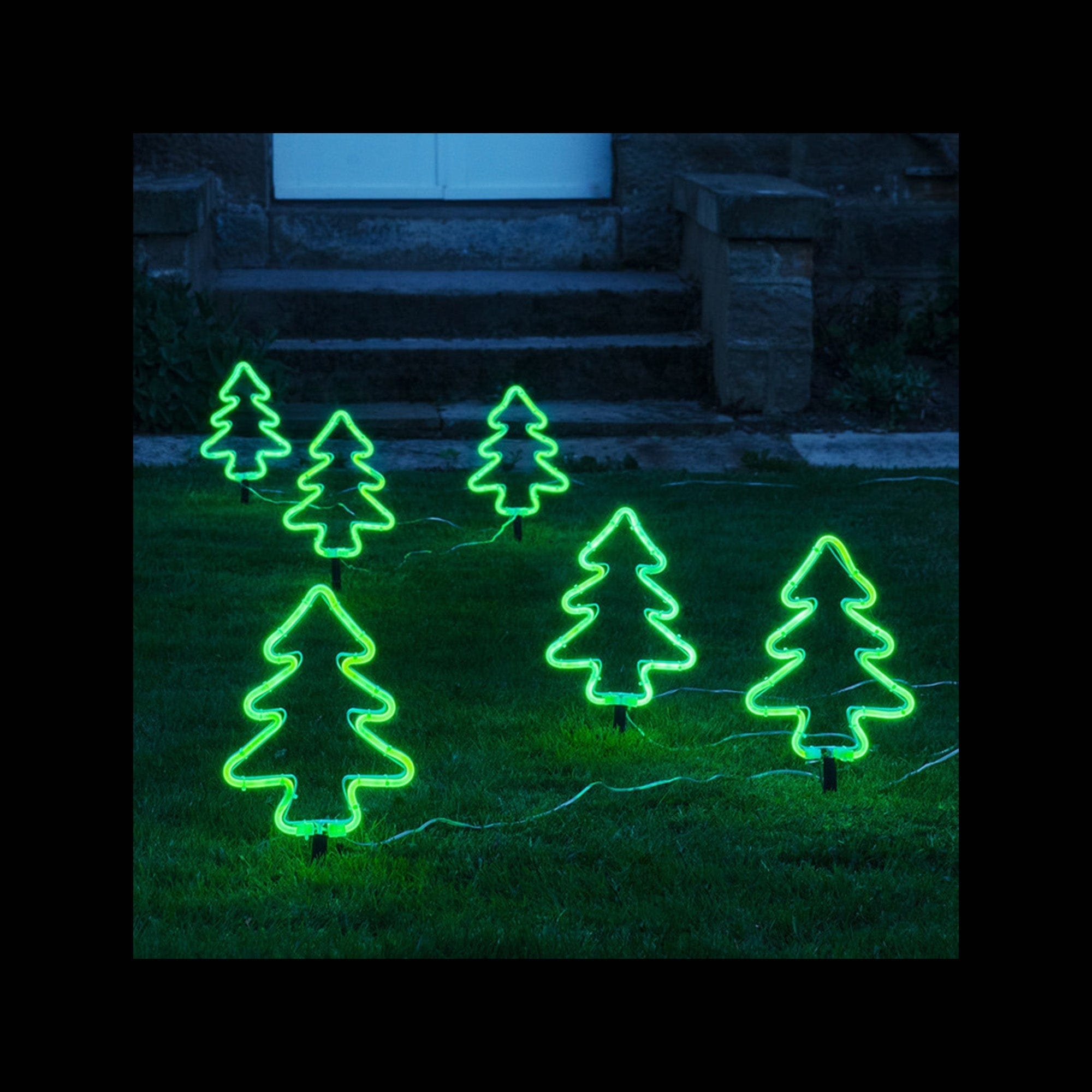 Promo Christmas Ceiling&Wall Decoration Neon Flex Stake Light - Christmas Tree - Set of 3 Pieces LL001034-P