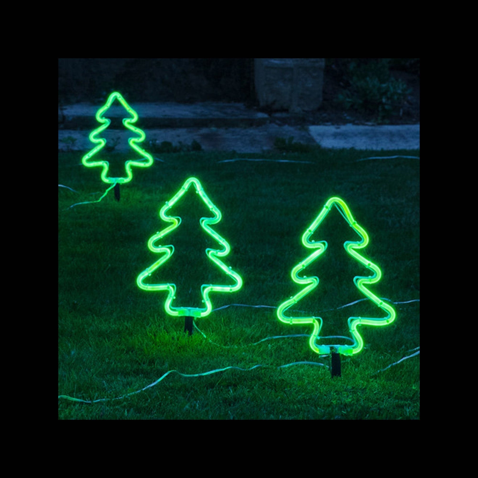 Promo Christmas Ceiling&Wall Decoration Neon Flex Stake Light - Christmas Tree - Set of 3 Pieces LL001034-P