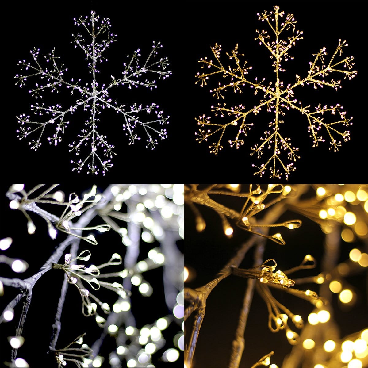 Promo Christmas Ceiling&Wall Decoration Starburst Snowflake Christmas Display Wall Light - Dual Colour MIC003-P