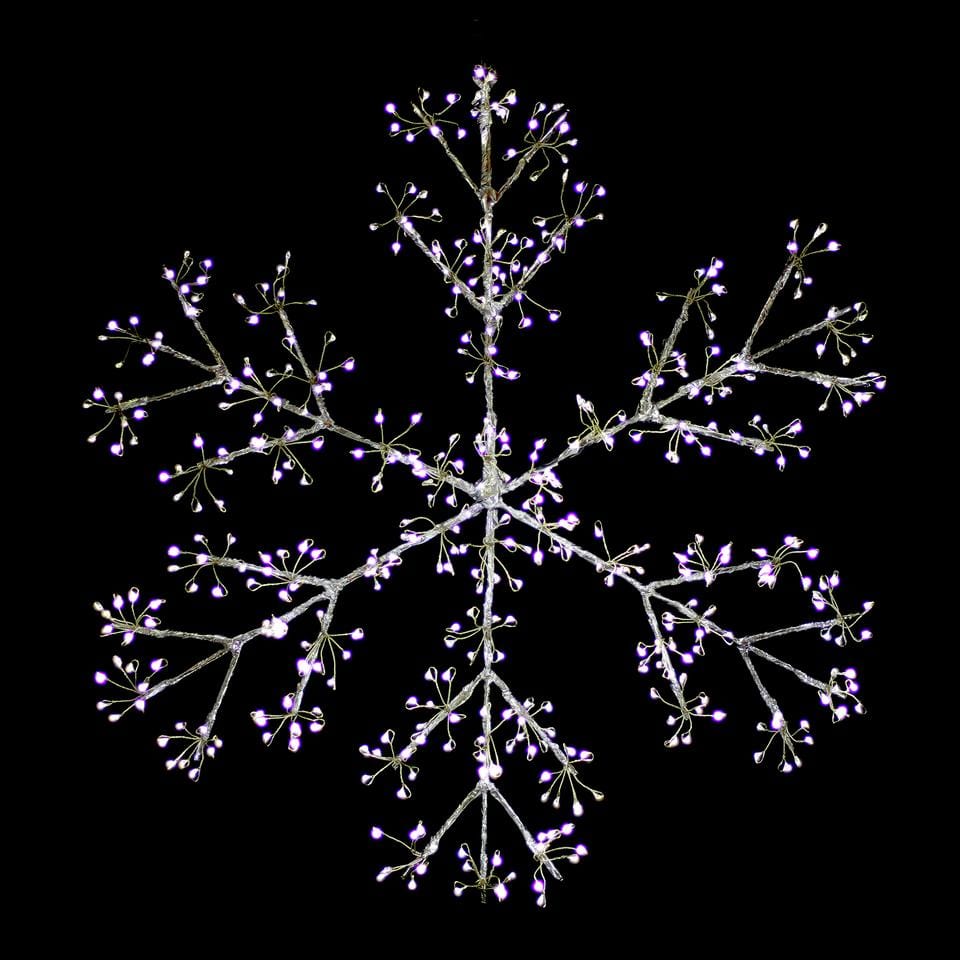 Promo Christmas Ceiling&Wall Decoration Starburst Snowflake Christmas Display Wall Light - Dual Colour MIC003-P