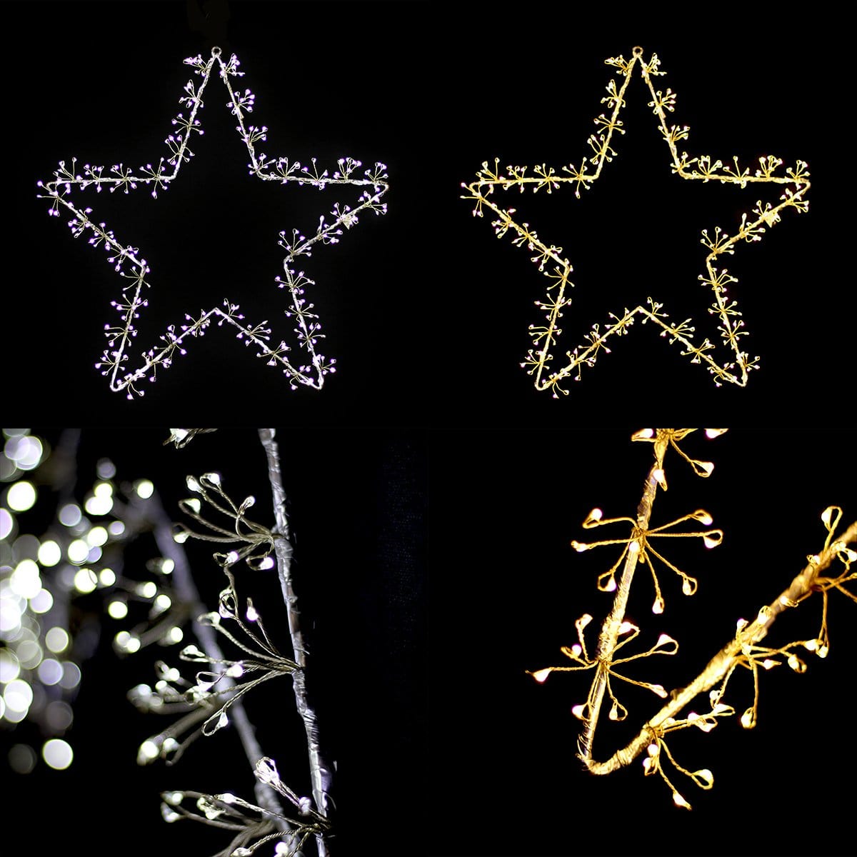 Promo Christmas Ceiling&Wall Decoration Starburst Star Christmas Display Wall Light - Dual Colour MIC005-P