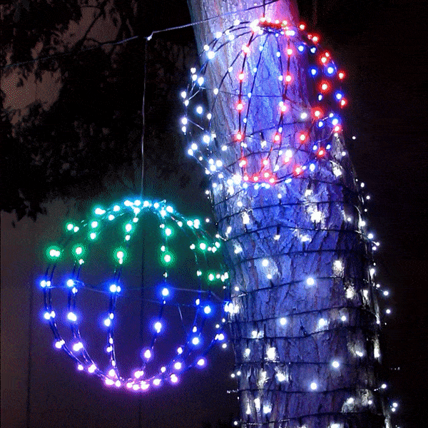 Promo Christmas Figure 30cm RGB Hanging Ball Light LLR003-P