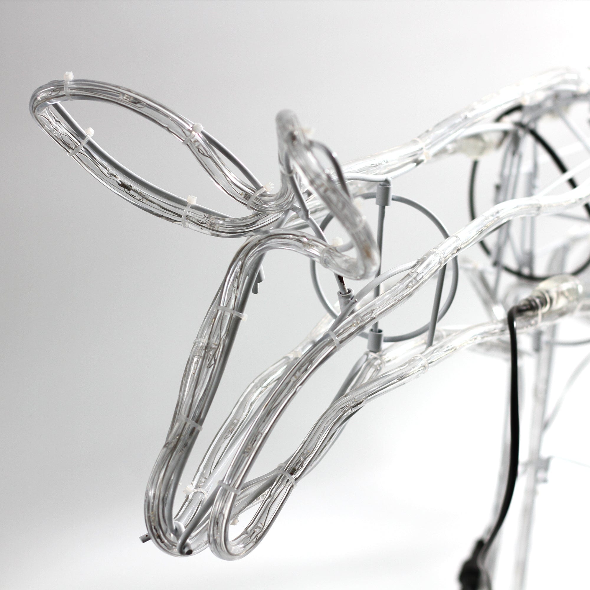 Promo Christmas Figure 3D Illuminated LED Reindeer Stand Feeding with Motor | Three Colour Options