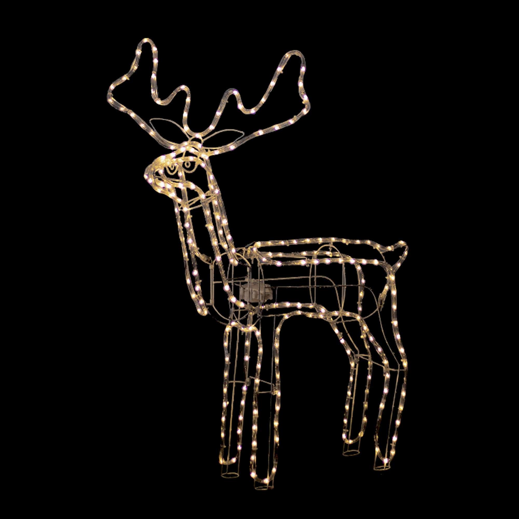 Promo Christmas Figure Warm White 3D Illuminated LED Reindeer with Motor | Three Colour Options LL0013R007WW-P