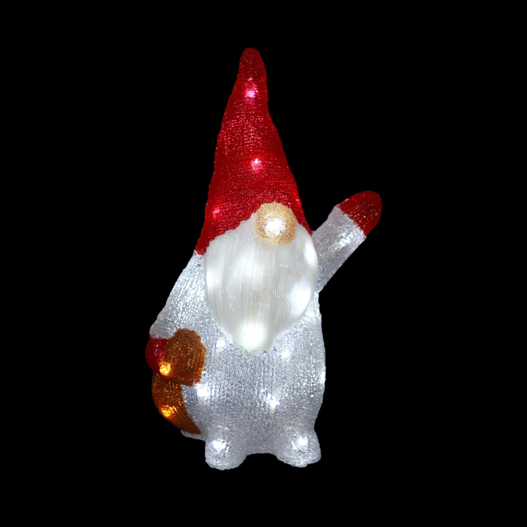 Promo Christmas Figure Acrylic Red Santa Waving Hand Gonk - H40cm ACY016-P
