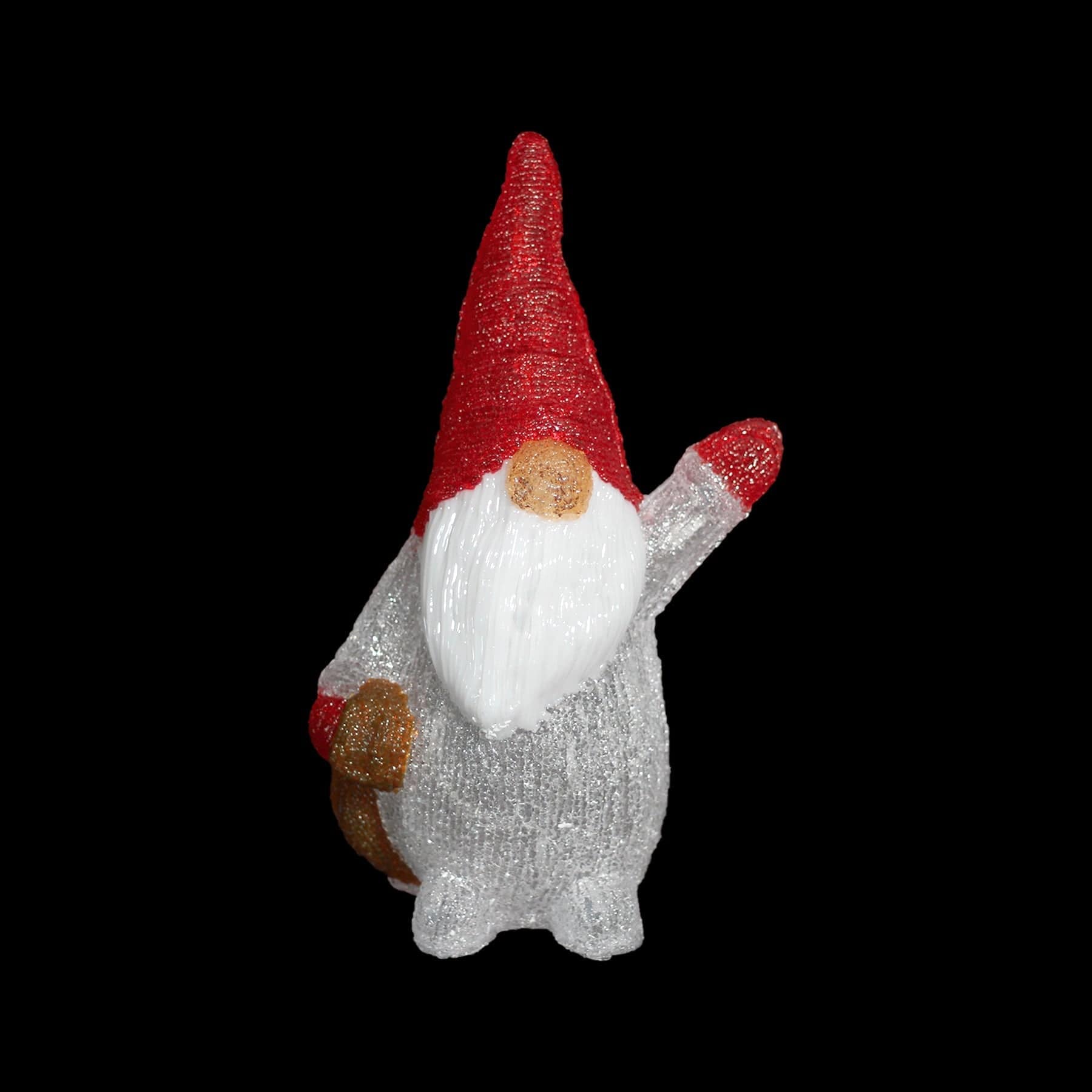 Promo Christmas Figure Acrylic Red Santa Waving Hand Gonk - H40cm ACY016-P