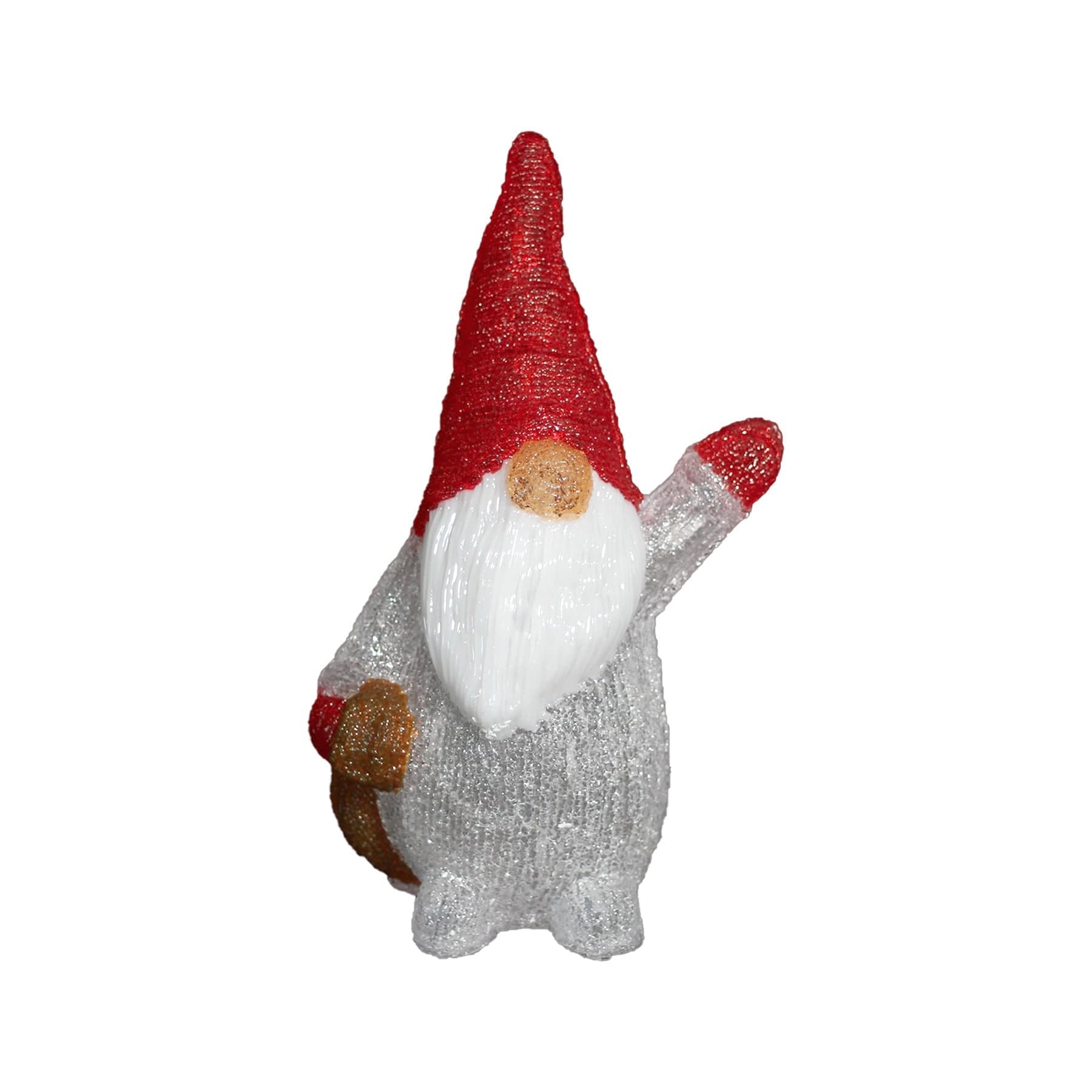 Promo Christmas Figure Acrylic Red Santa Waving Hand Gonk - H40cm ACY016-P
