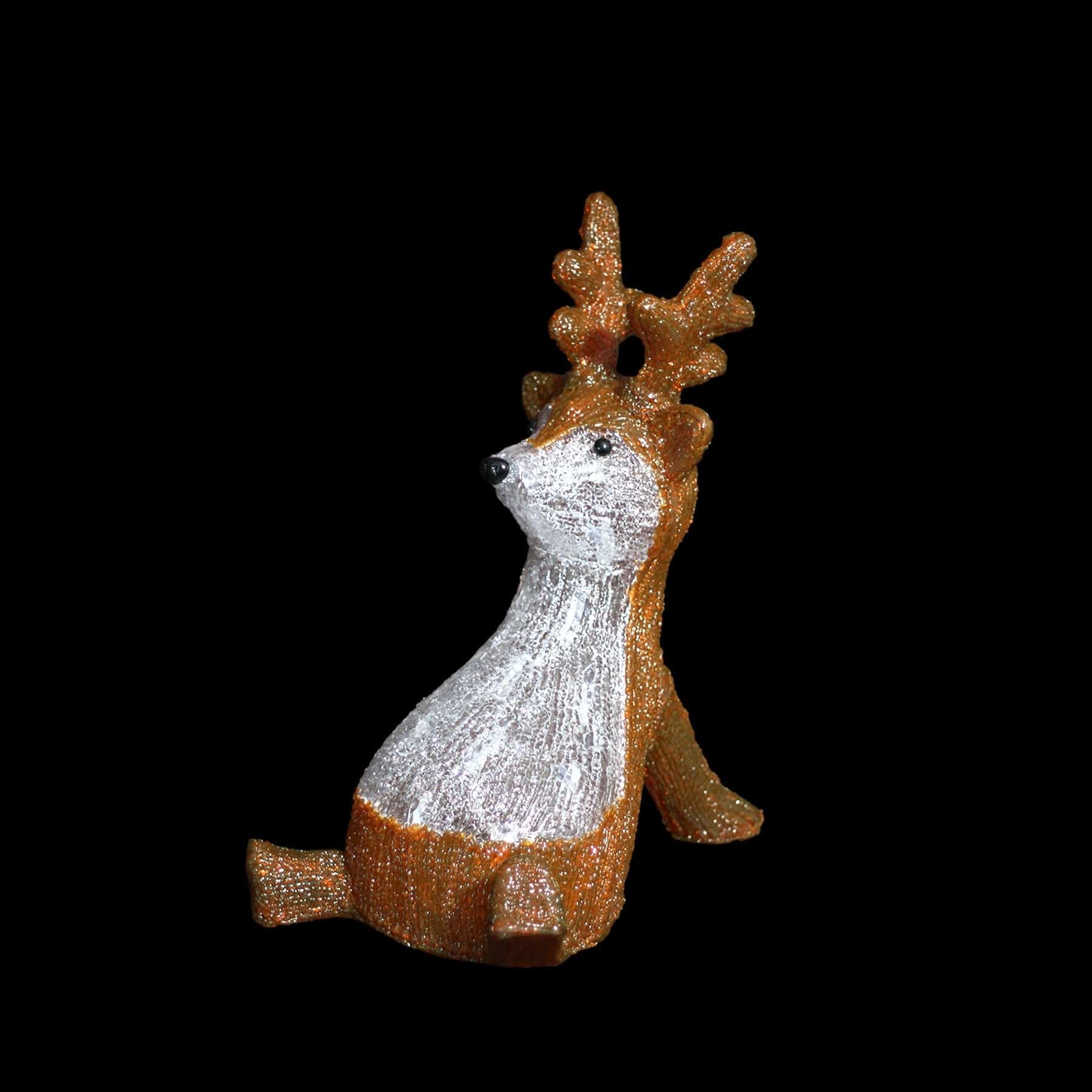 Promo Christmas Figure Acrylic Sitting Cute Reindeer - H40cm ACY023-P