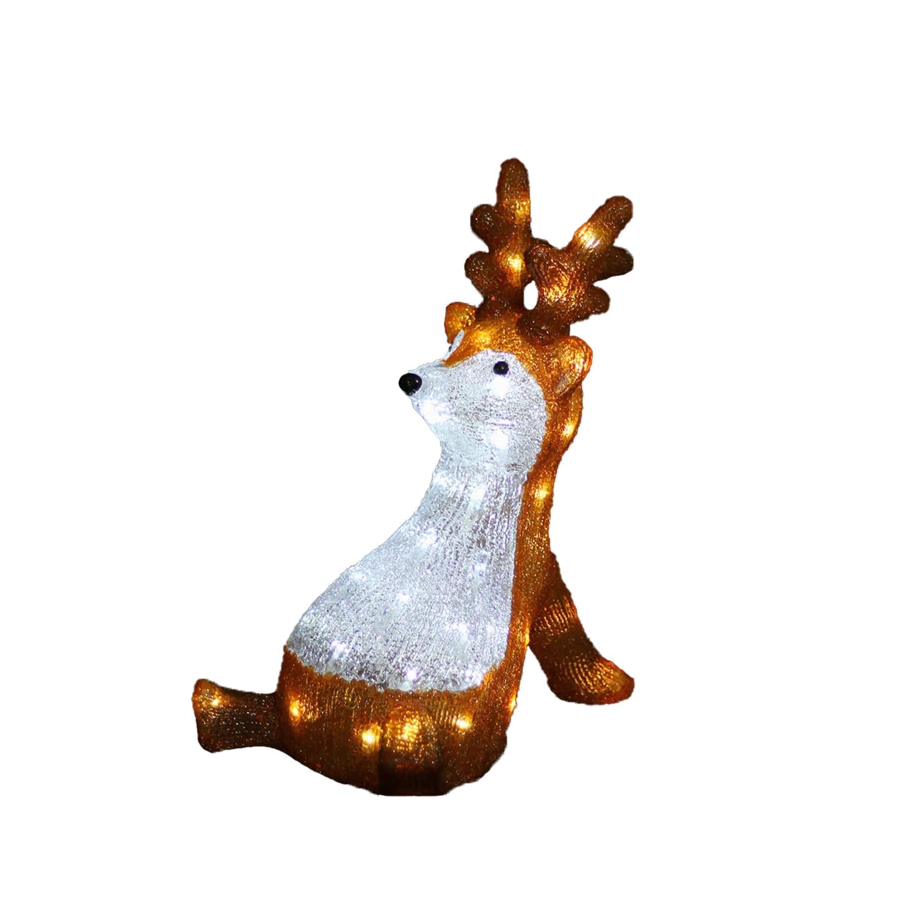 Promo Christmas Figure Acrylic Sitting Cute Reindeer - H40cm ACY023-P