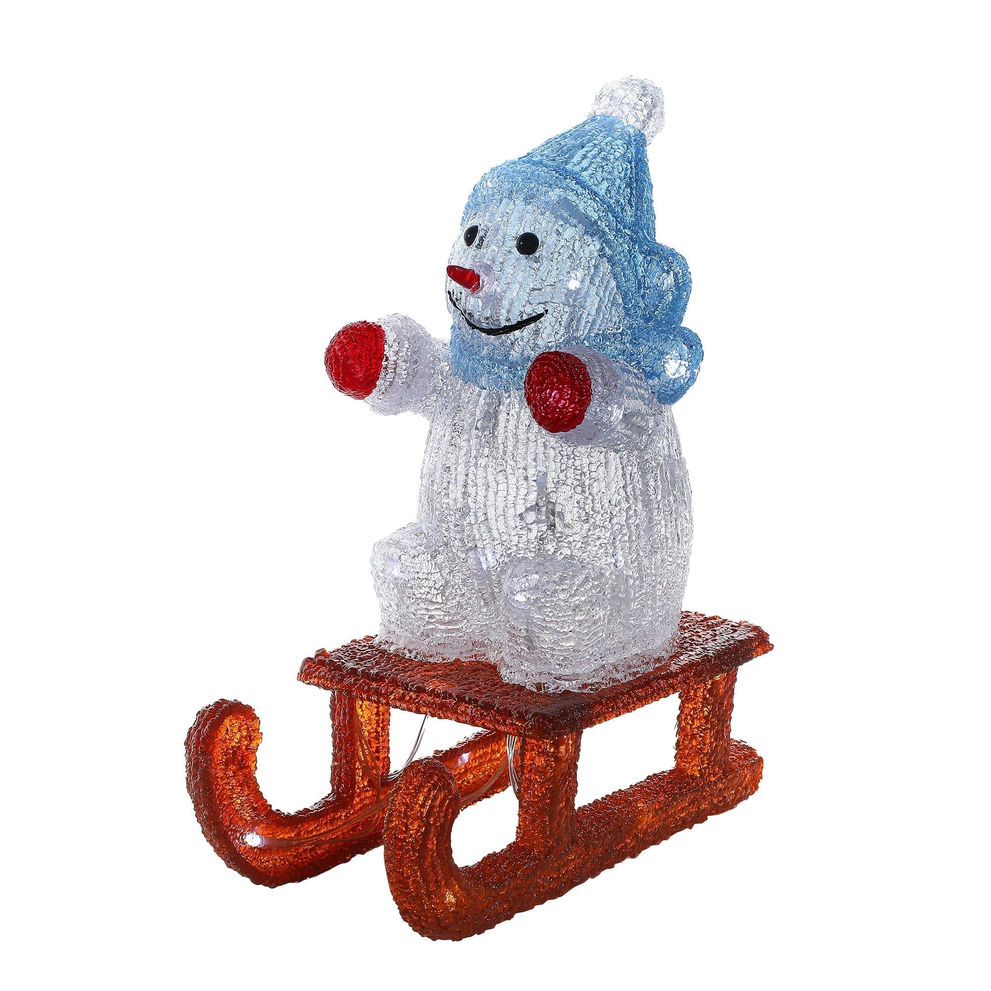 Promo Christmas Figure Acrylic Snowman On Sleigh ACY037-P