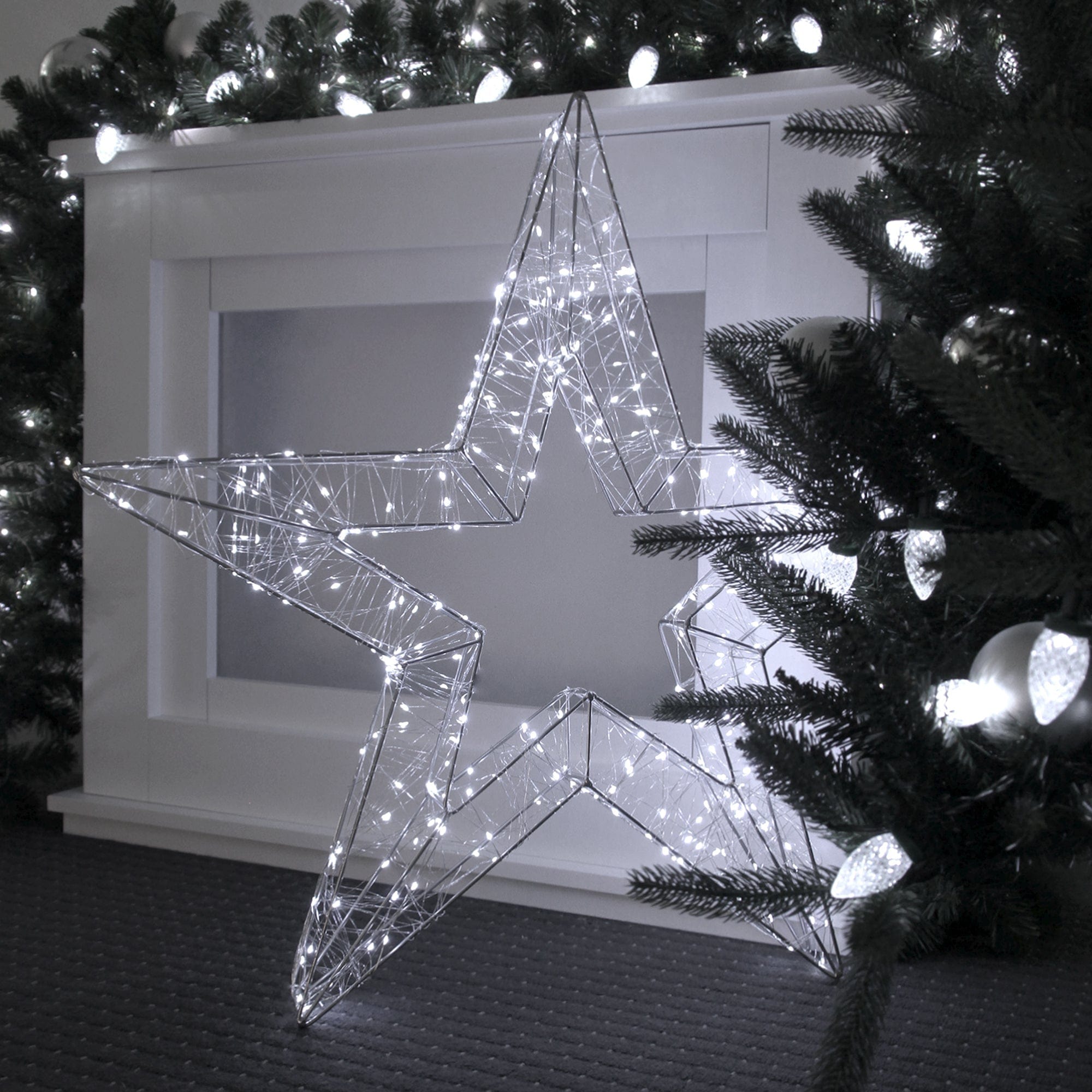 Promo Christmas Figure LED Christmas Star - Dual Colour - 3 Size Options