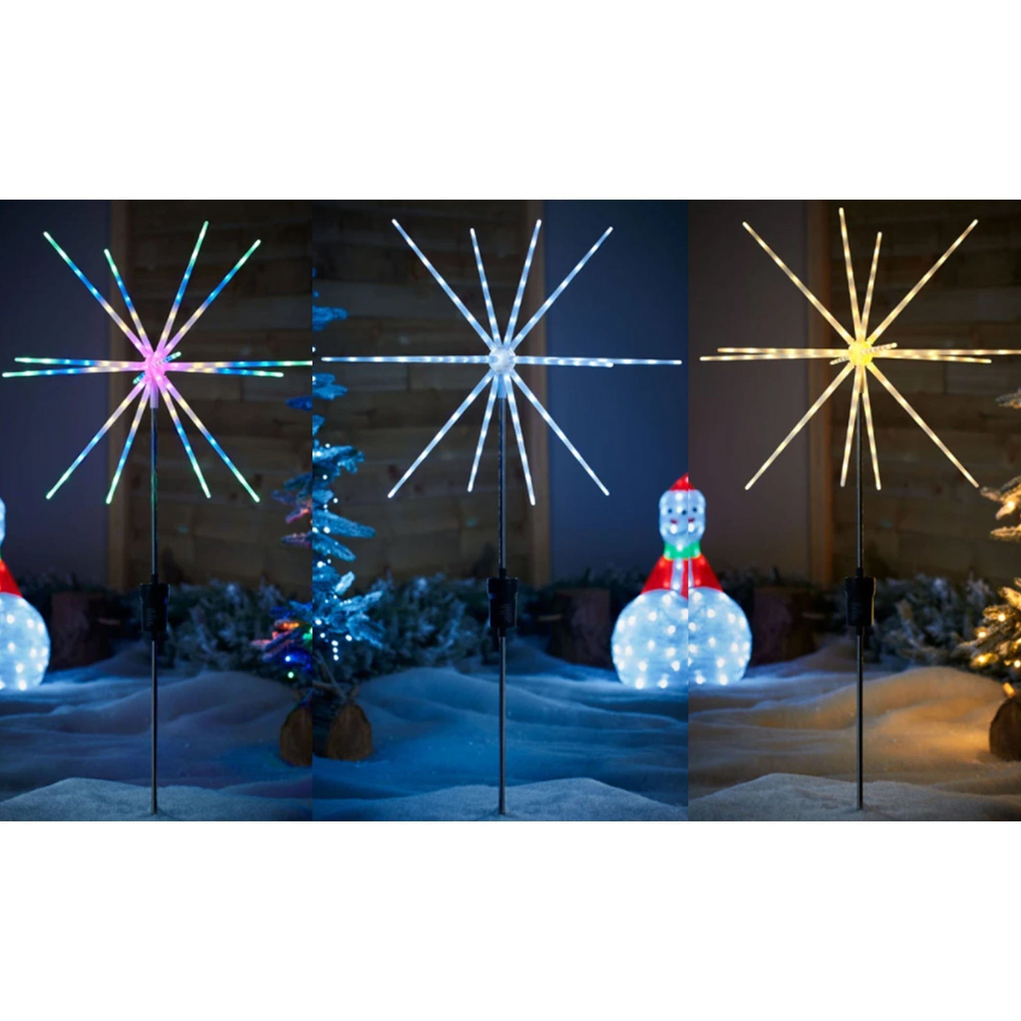 Promo Christmas Path Light Solar Powered Starburst Pathway Stake Light