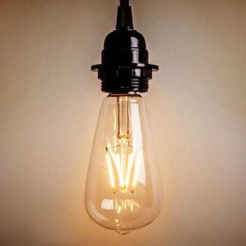 Qzao LED Globes 8W E27 Pear Style Vintage LED Globe ST64 Shape 2700K