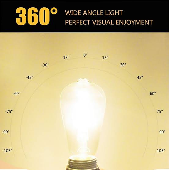 Qzao LED Globes 8W E27 Pear Style Vintage LED Globe ST64 Shape 6000K