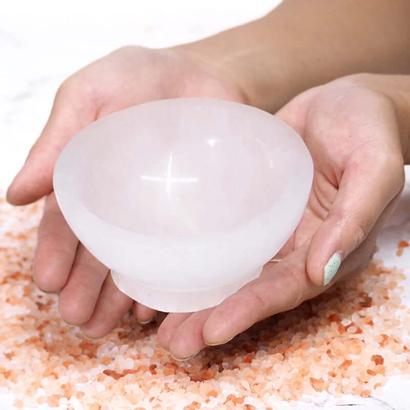 Green Earth Lighting Australia Home & Garden > Home & Garden Others Selenite Fire Bowl With Citrine Rough on LED Base SELENTINEFBCR
