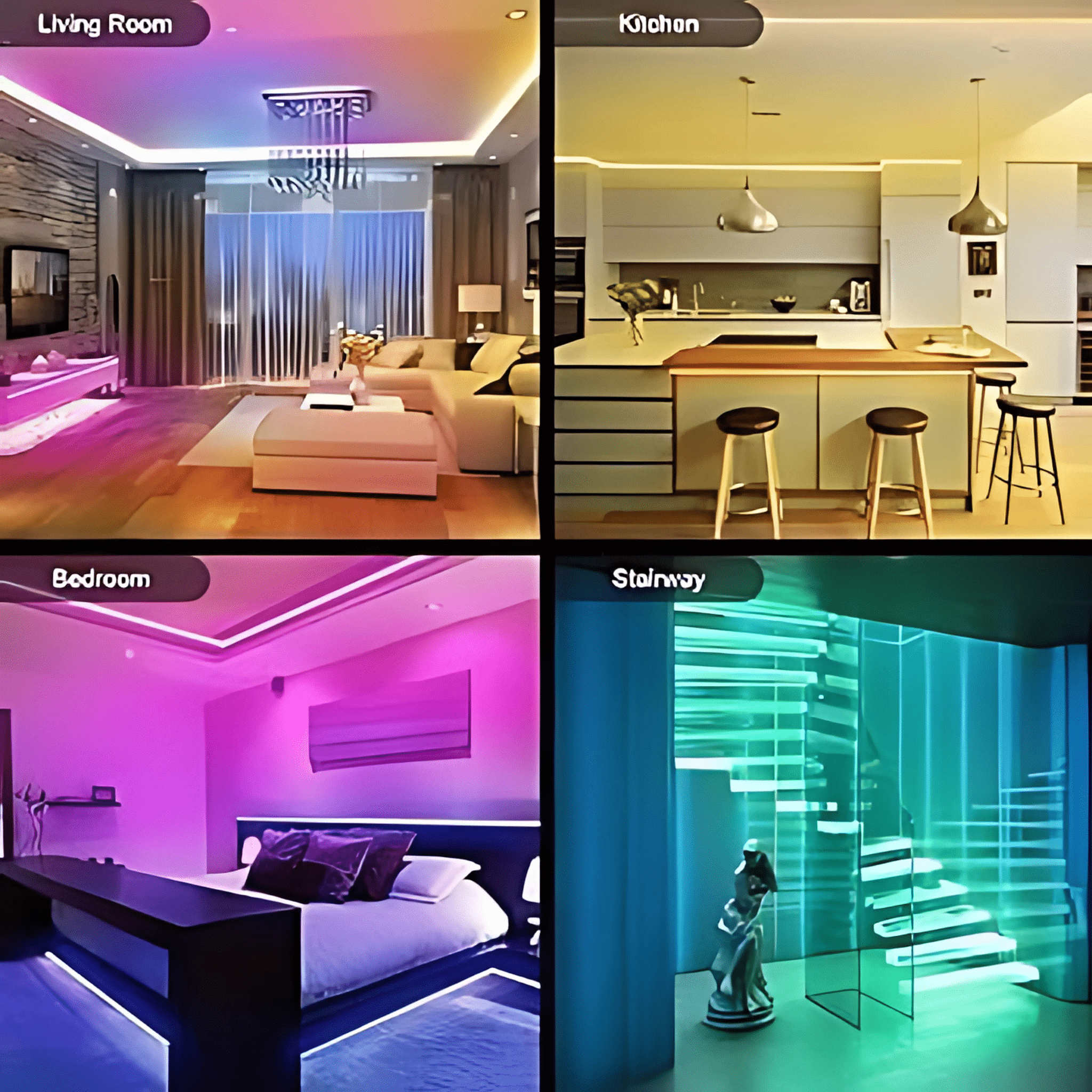 Strippy Home & Garden > Lighting > Night Lights & Ambient Lighting Strippy Party Beam: 2M RGB+IC Neon LED Strip Light Kit | Smart App & Remote PB