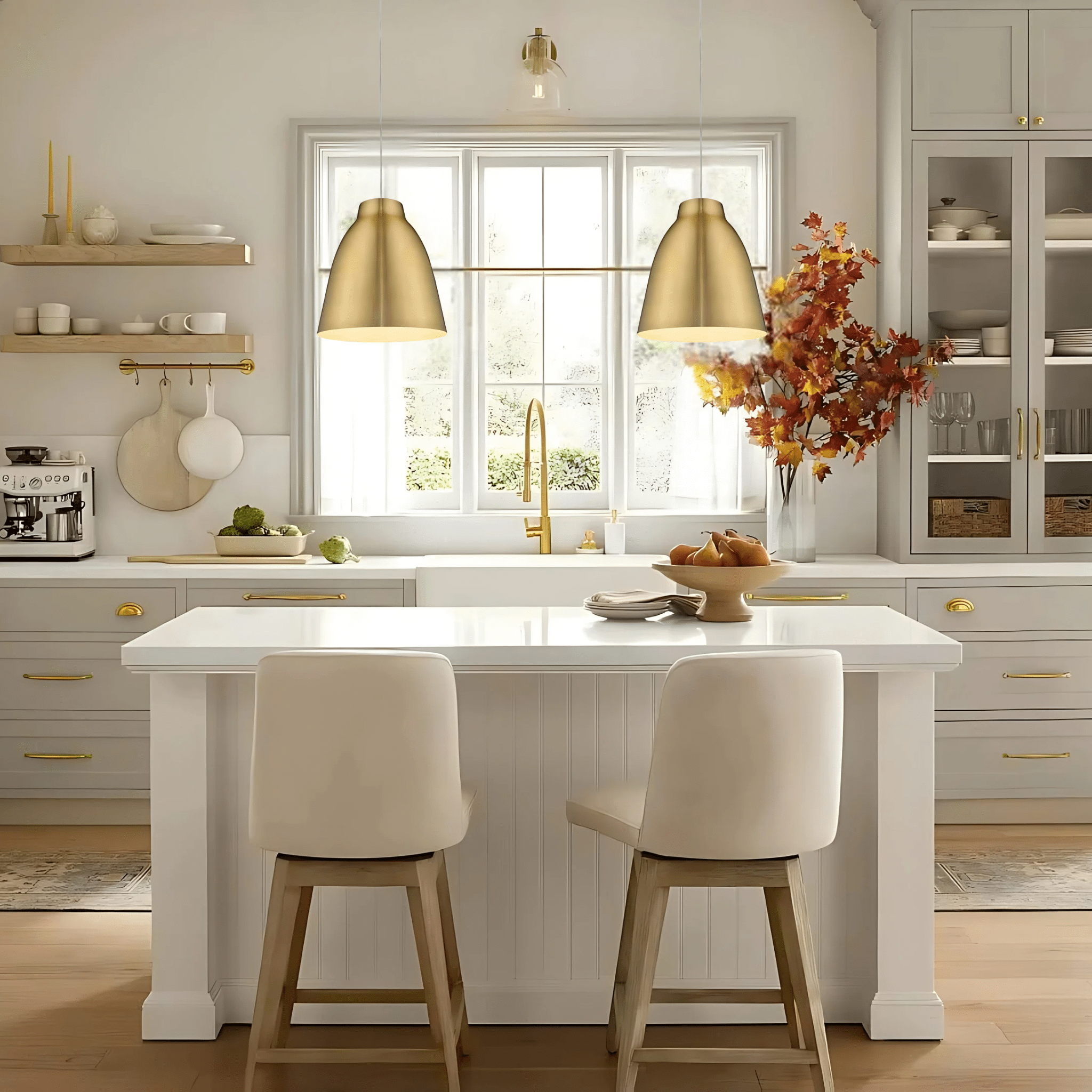 Green Earth Lighting Australia Home & Garden > Lighting Fixtures Zoey 400 Brushed Brass Pendant ZOEY400BR